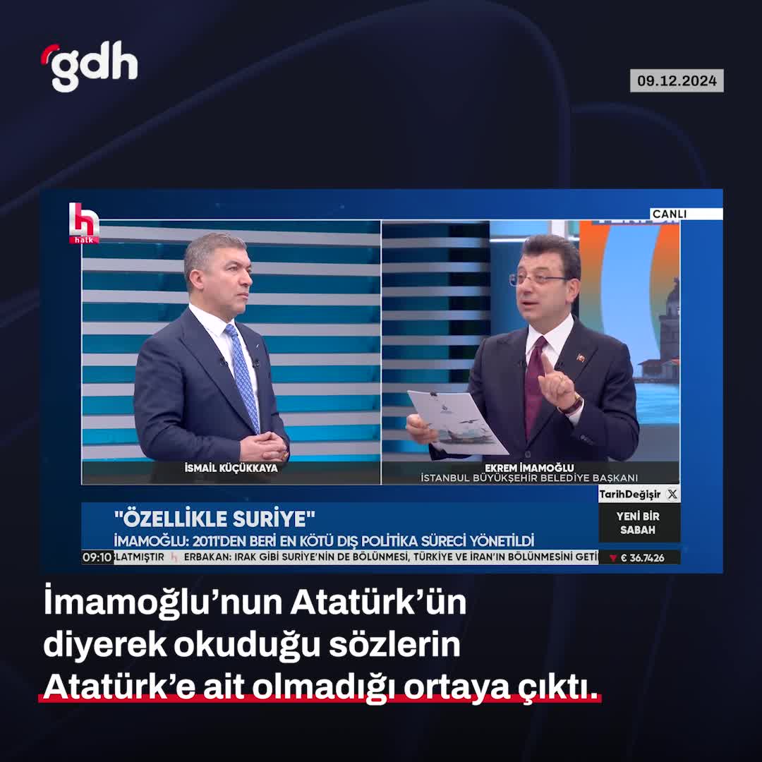 İmamoğlu’nun Atatürk sözleri uydurma çıktı!
