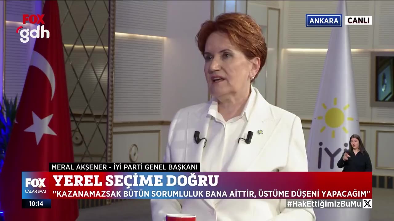 Meral Akşener:

Başaramazsam istifa ederim