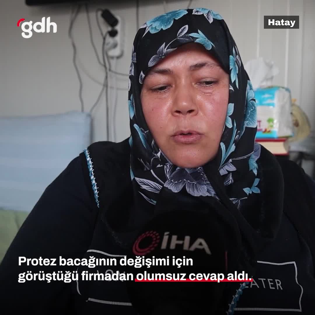Aysel Göçmen, deprem sonrası protezle yürüyemediği için yardım arıyor