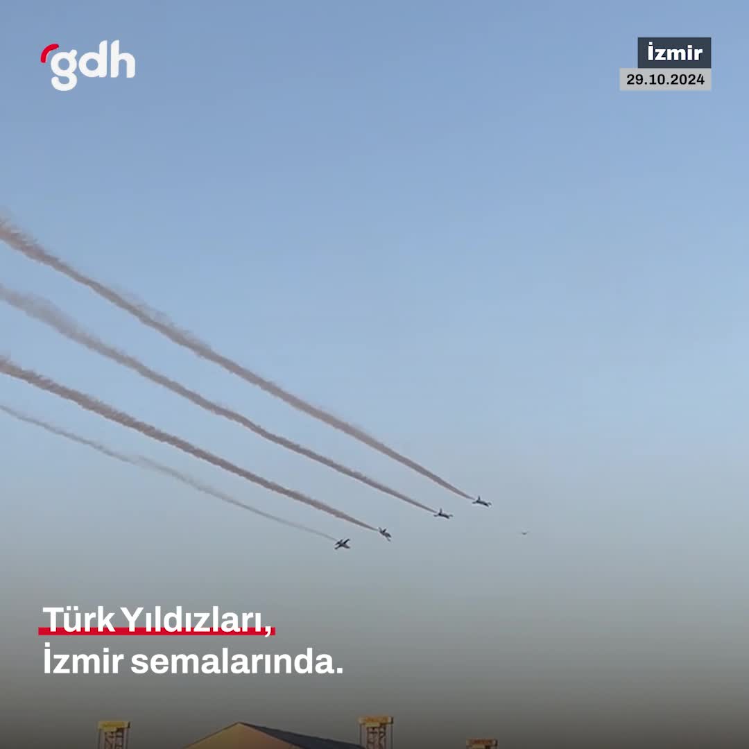 Türk Yıldızları, Cumhuriyet'in 101. yılı için İzmir'de gösteri yaptı