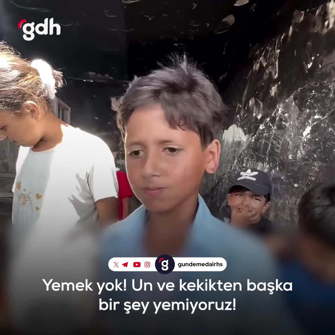 İsrail'in Gazze'de Kıtlıkla Savaşan Çocuklara Duyurusu