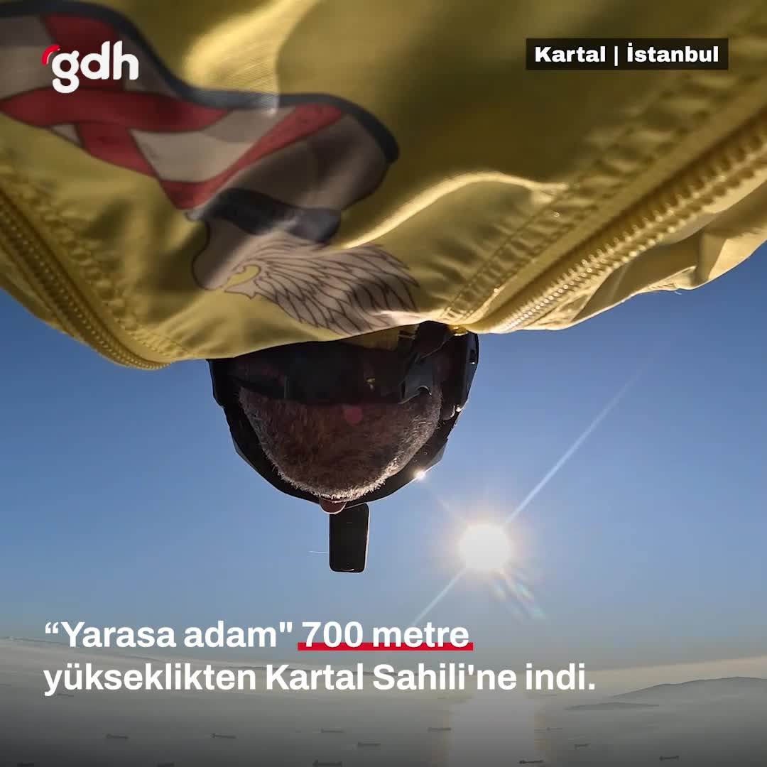 Cengiz Koçak, Kartal'dan paramotorla denize atladı