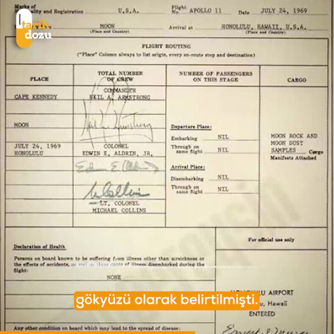 Apollo 11 mürettebatı Ay dönüşü neden gümrüğe takıldı?