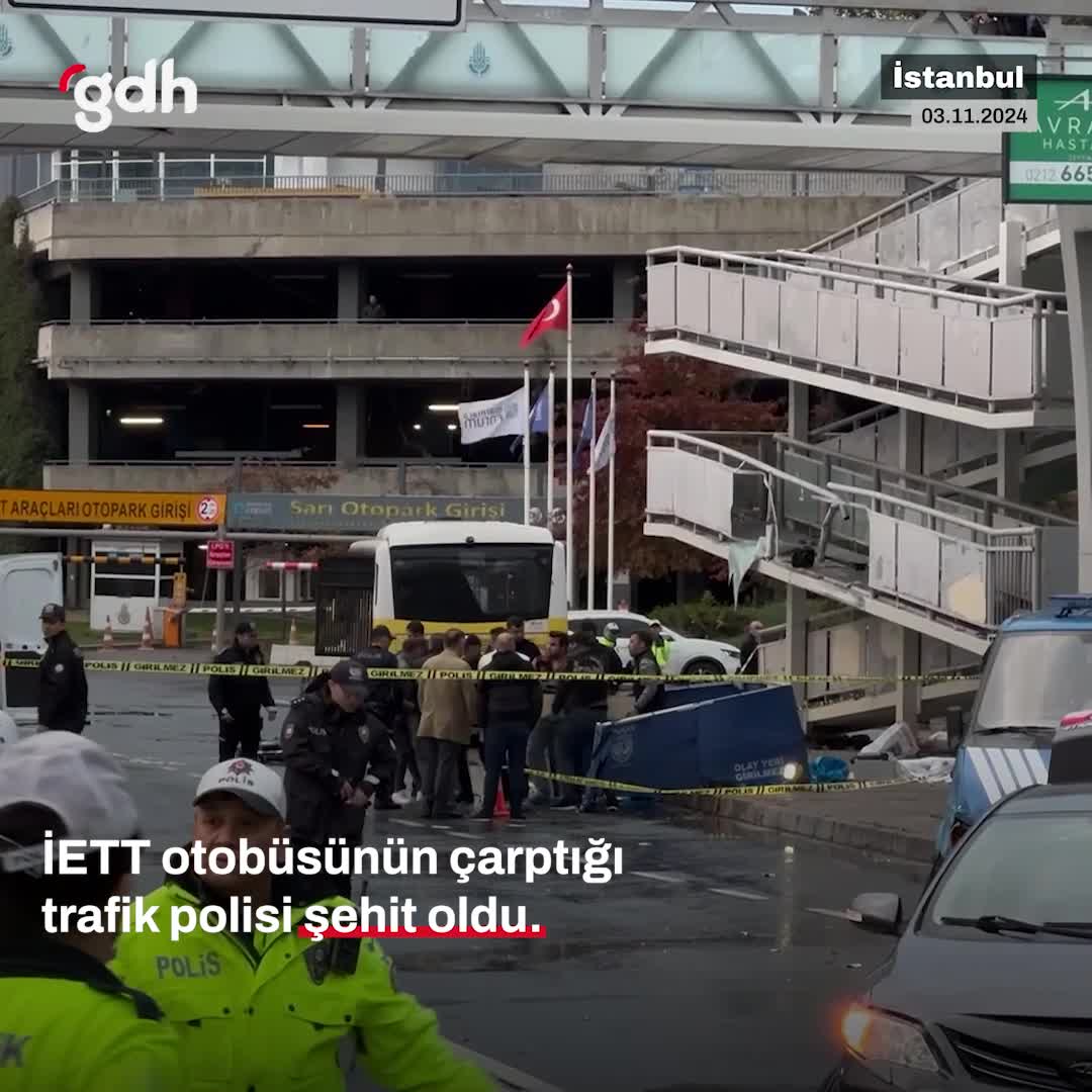 İETT otobüsü, İstanbul'da trafik ekibine çarptı: 1 polis şehit