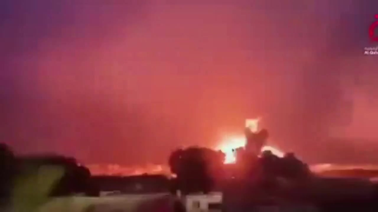 Mısır'dan kaydedilen İsrail'in Refah bombardımanı görüntüleri