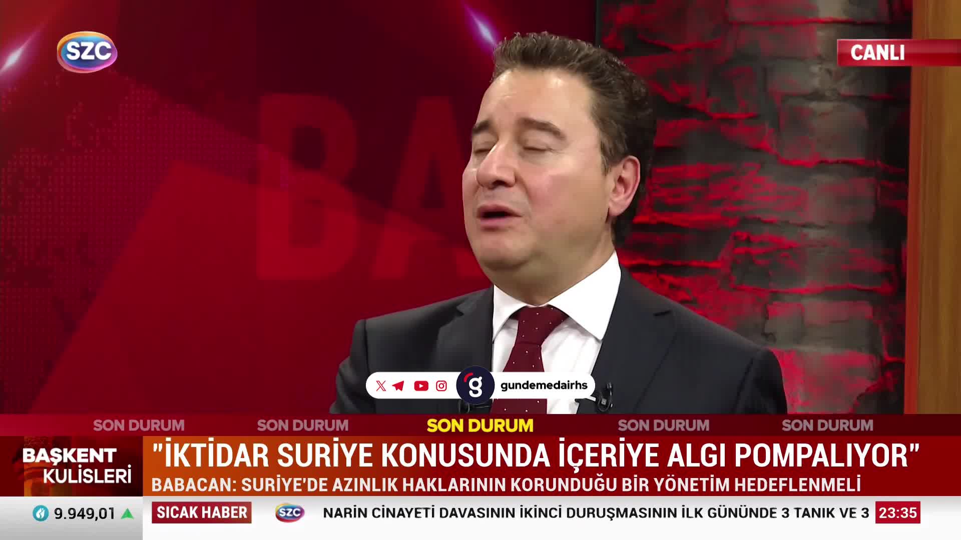 Ali Babacan: Suriye Sorunlarında Suriyelilere Öncelik Şart