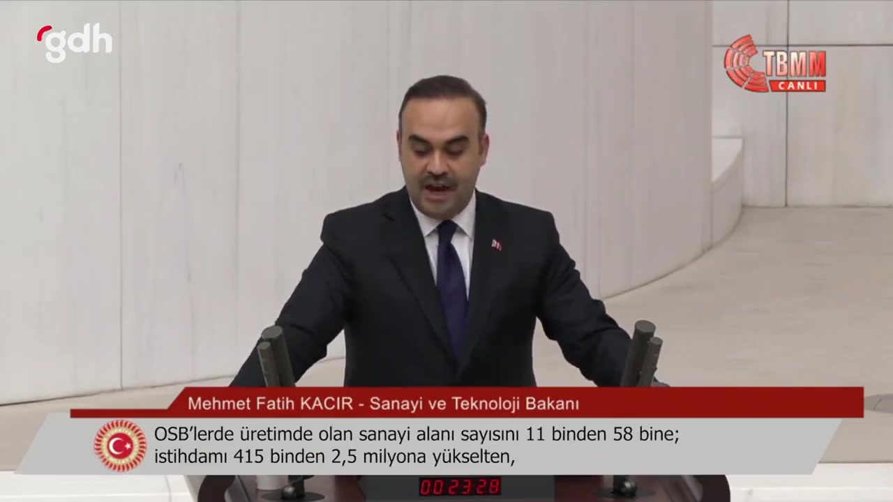 Bakan Kacır: Türk sanayii 21 yılda büyük büyüme kaydetti
