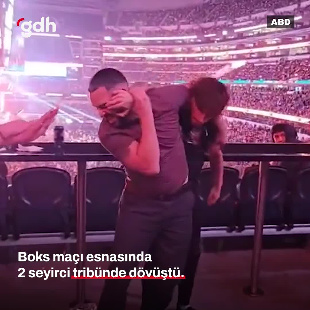 Tyson-Paul maçında 2 seyirci tribünde dövüştü