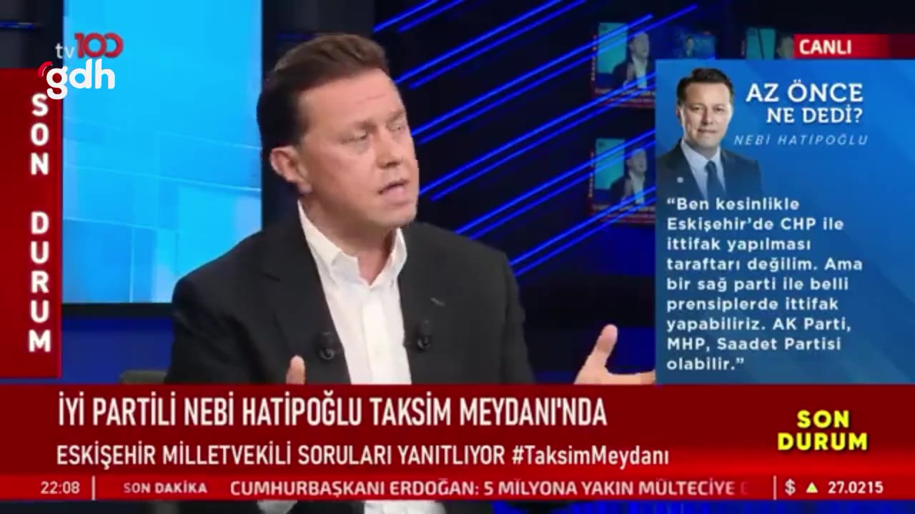 CHP ile ittifaka karşıyım, sağ partilerle prensipte olabiliriz