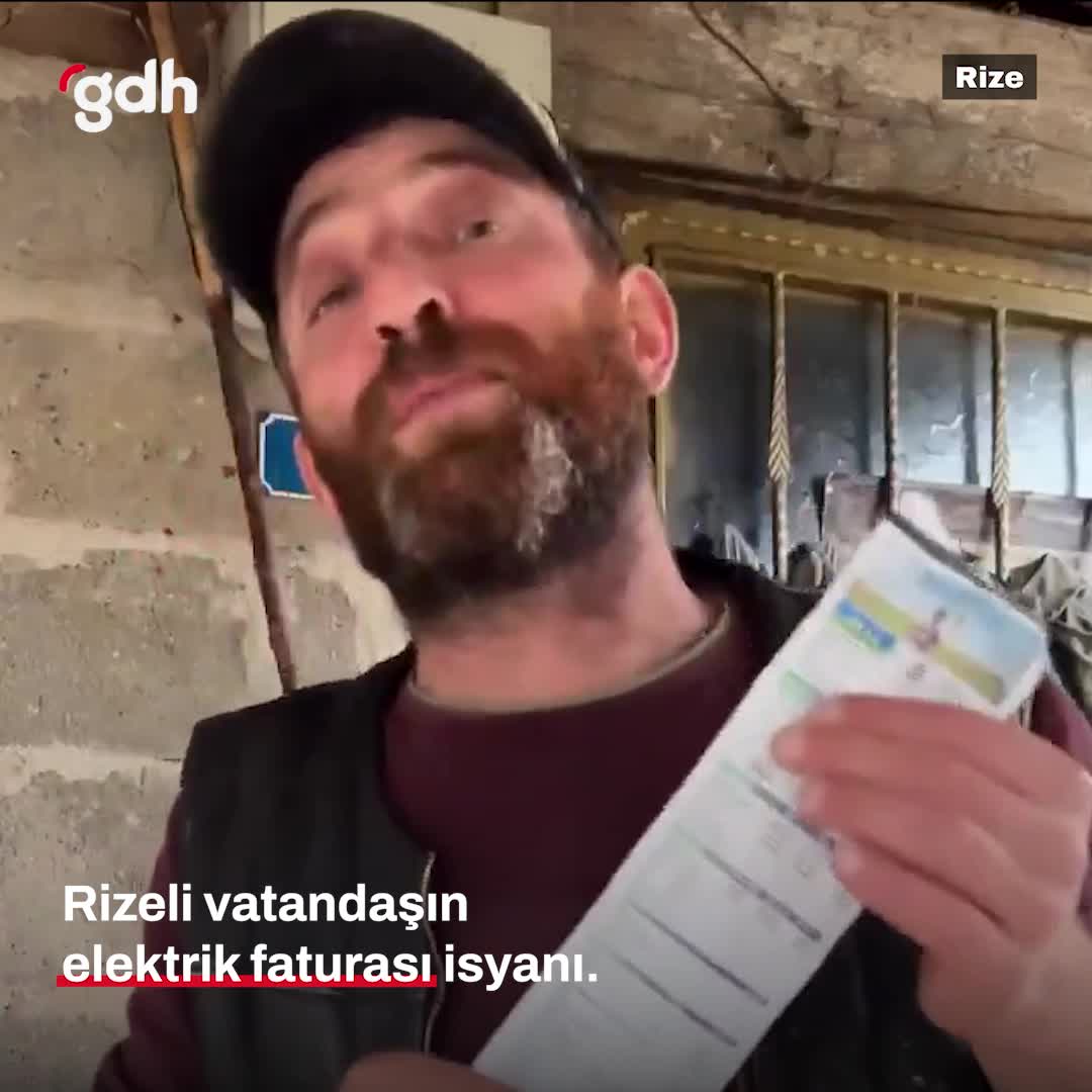 Rizeli vatandaşın 1538 TL elektrik faturasına isyanı!
