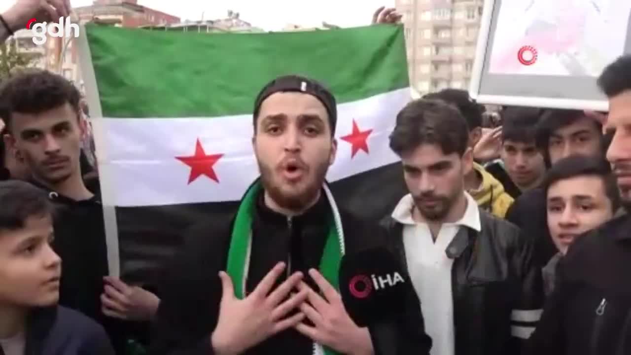 Suriyeliler Siirt'te Esad rejimini kutladı, Türkiye'ye şükranlar