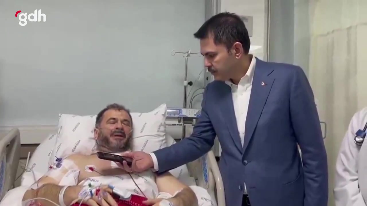 Murat Kurum: İmam Galip Usta’yı hastanede ziyaret ettik