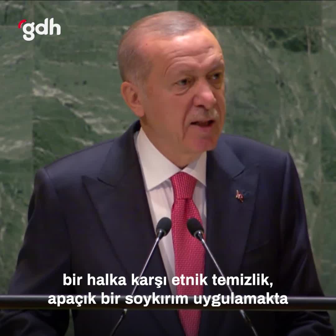 Erdoğan, İsrail'in Filistin'deki soykırımı vurguladı