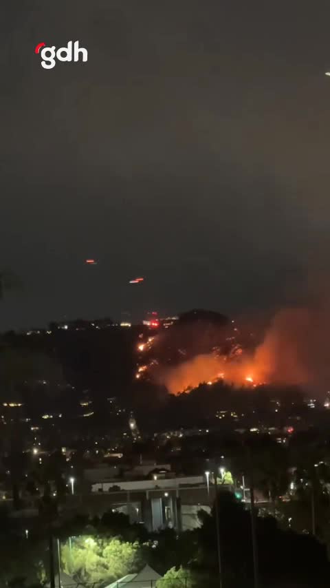 Hollywood Hills yangınının hızlandırılmış görüntüleri paylaşıldı