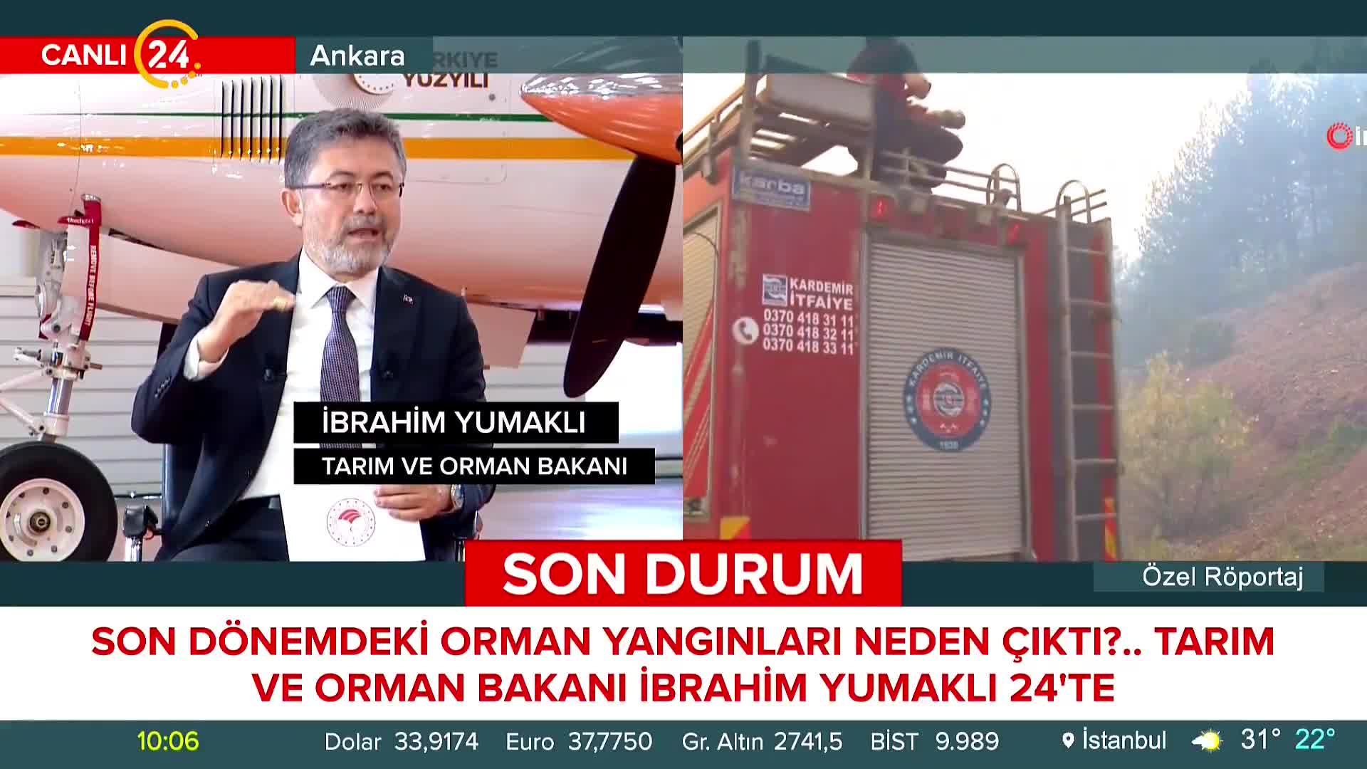 306 yangına 10 dakikada müdahale, şu an aktif yangın yok
