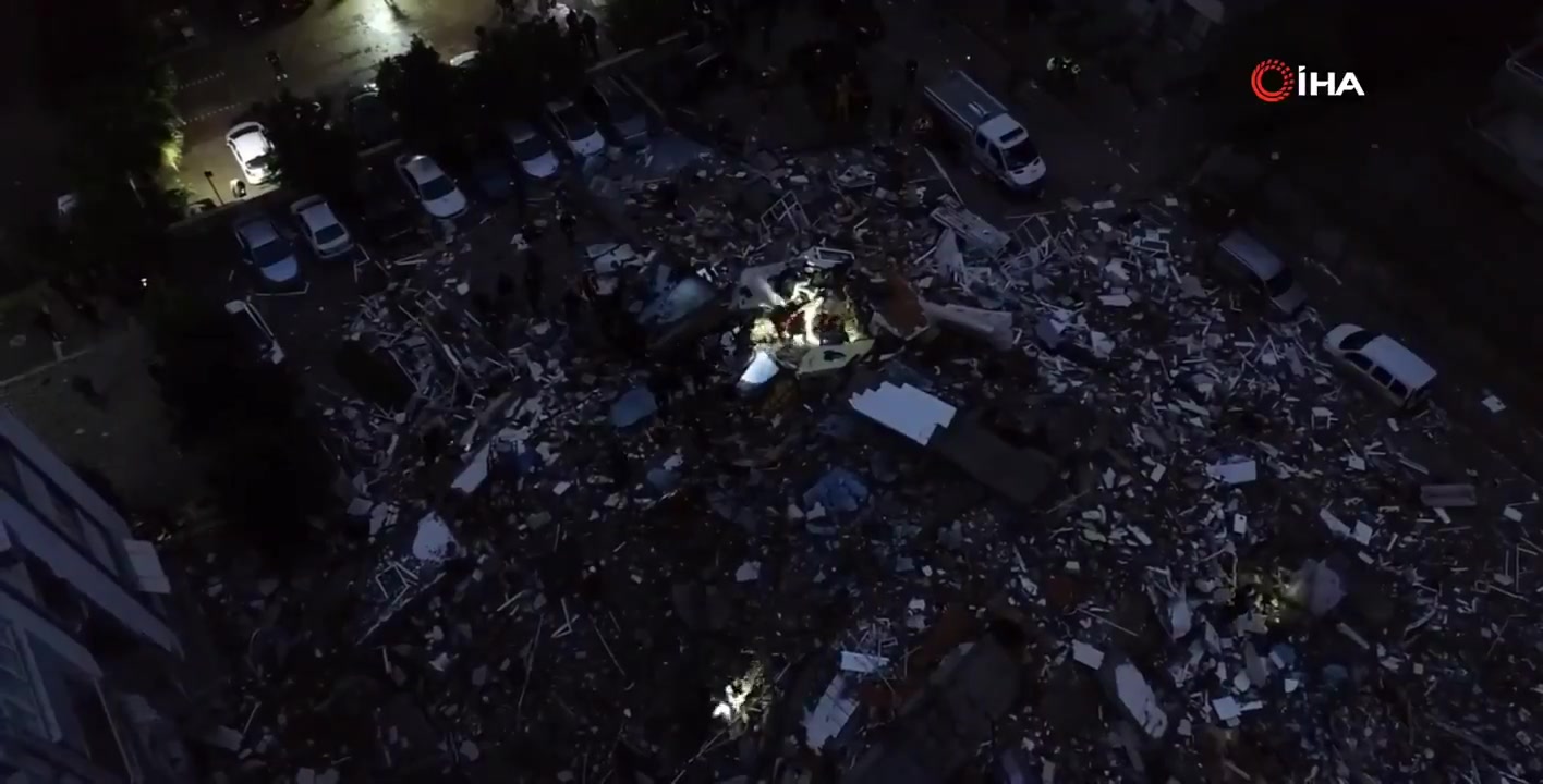 Adana'da depremin hasarı drone ile görüntülendi