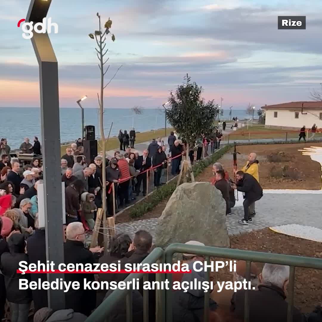 Çayeli'nde Şehit için cenaze, Fındıklı'da anıt açılışı yapıldı