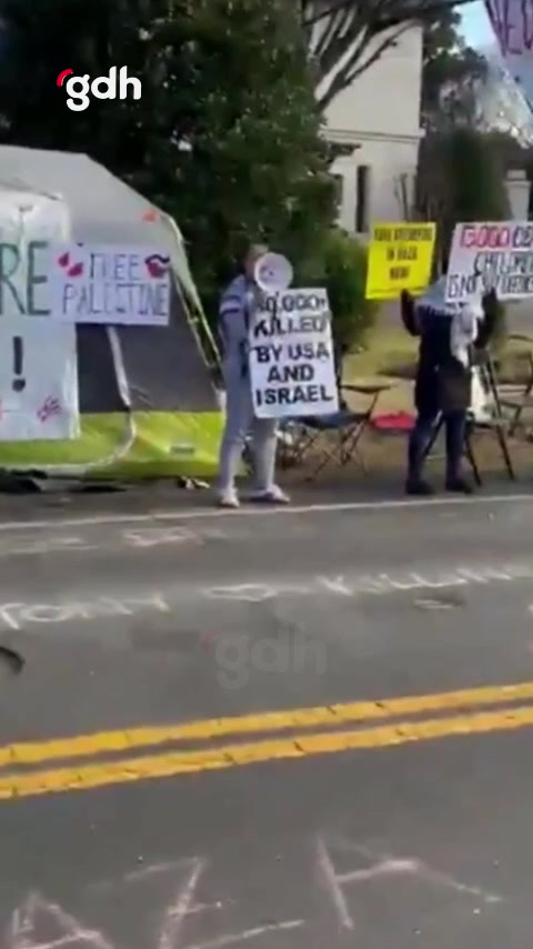 Washington'da aktivistler Filistin için Blinken'ın önünde kamp kurdu