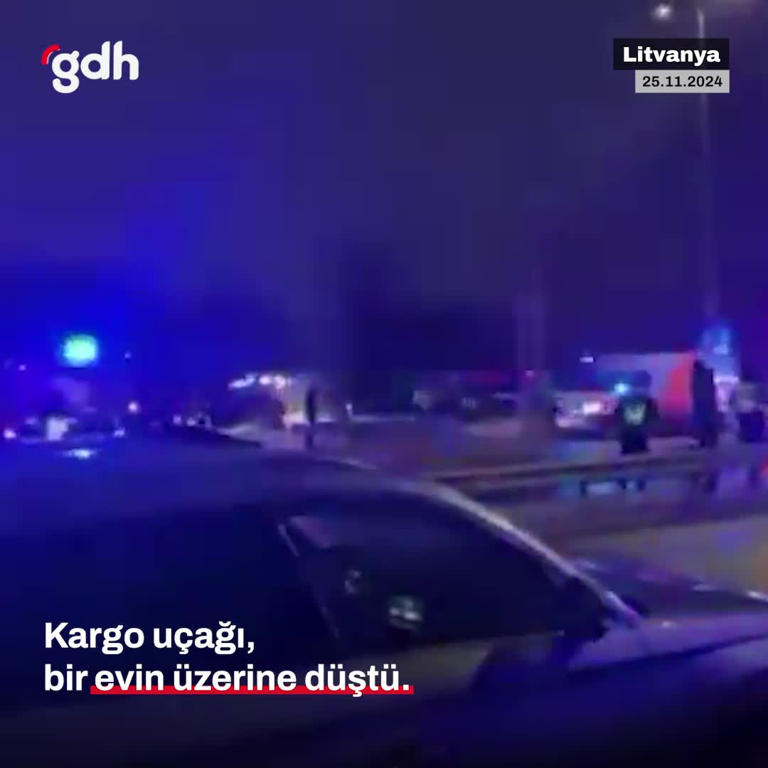 Kargo uçağı Litvanya'da evin üzerine düştü: 1 ölü, 15 sağ kurtuldu