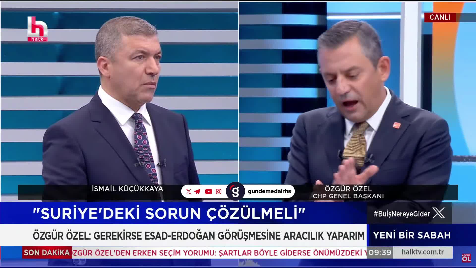 Özgür Özel: Esad ile Erdoğan görüşmesine aracılık yaparım