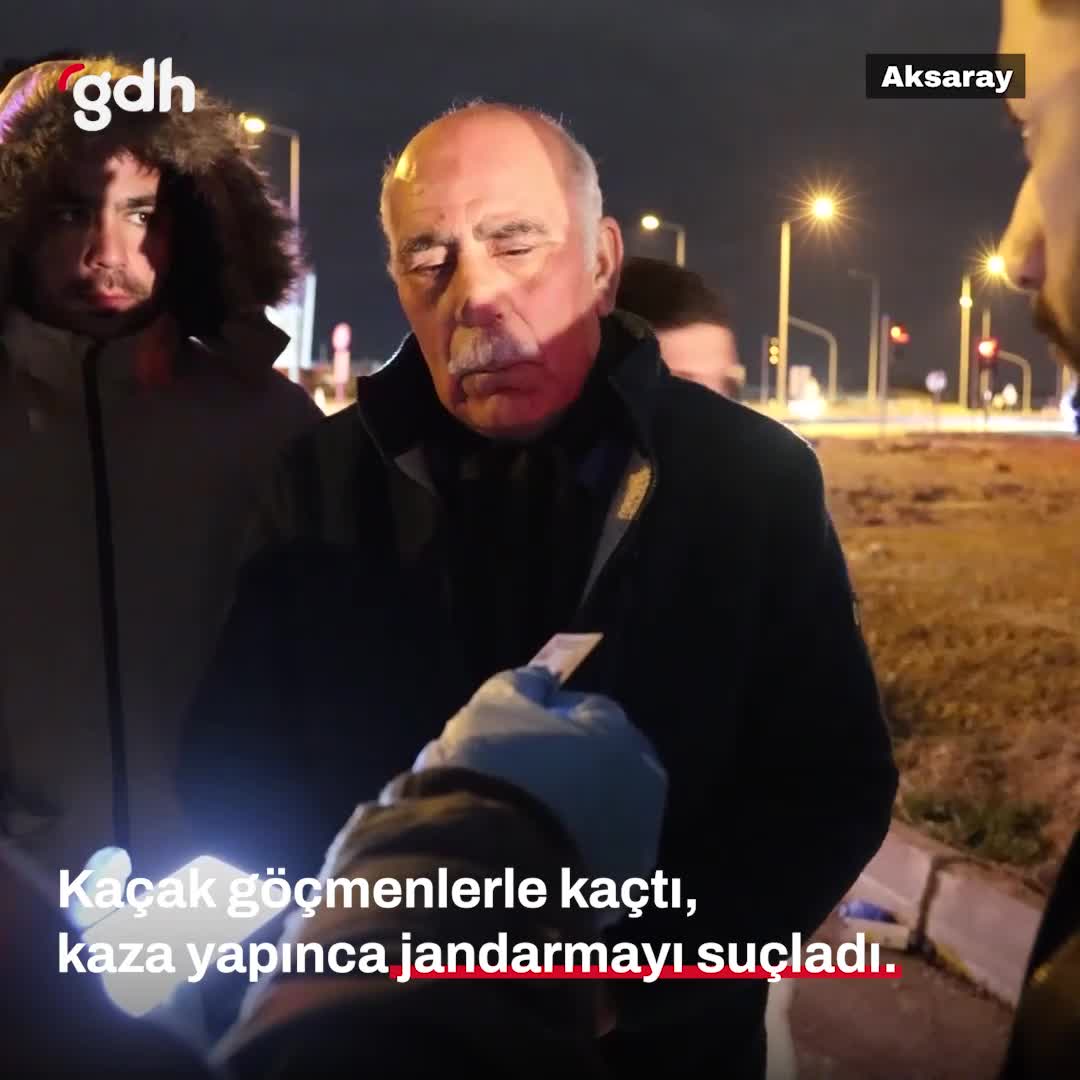 Aksaray'da kaçak göçmenleri taşıyan sürücü jandarmayı suçladı
