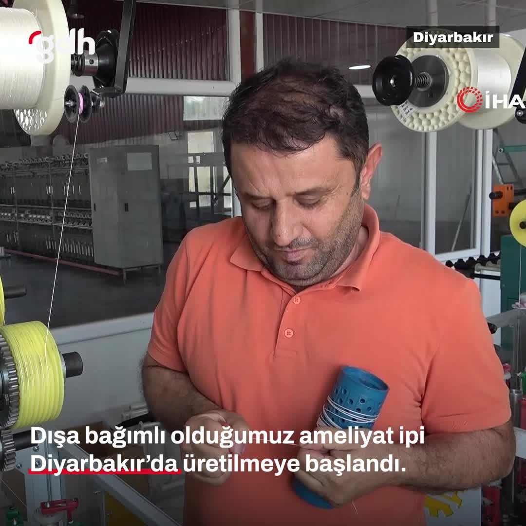 Diyarbakır'da Türkiye'nin ilk ipek ameliyat ipliği üretimi başladı