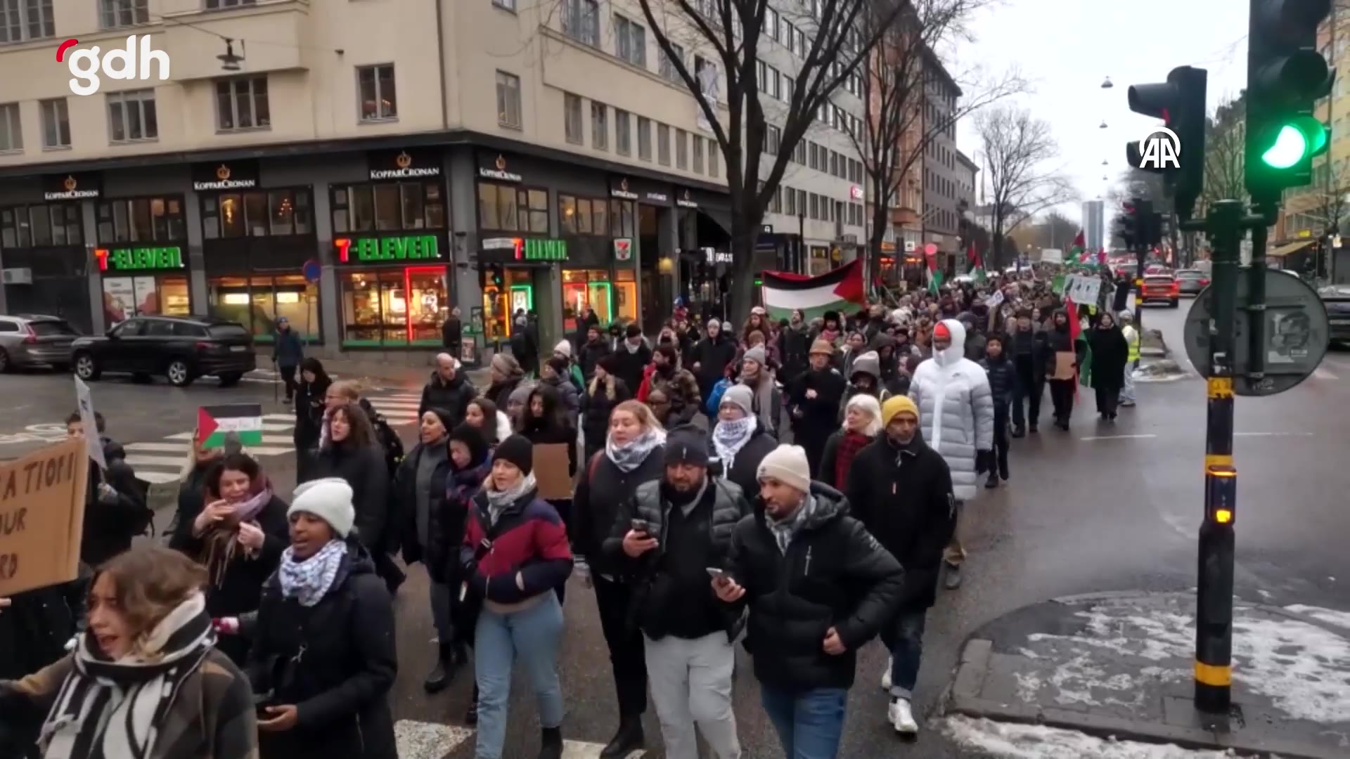 Stockholm'de "Özgür Filistin" protestosu yapıldı