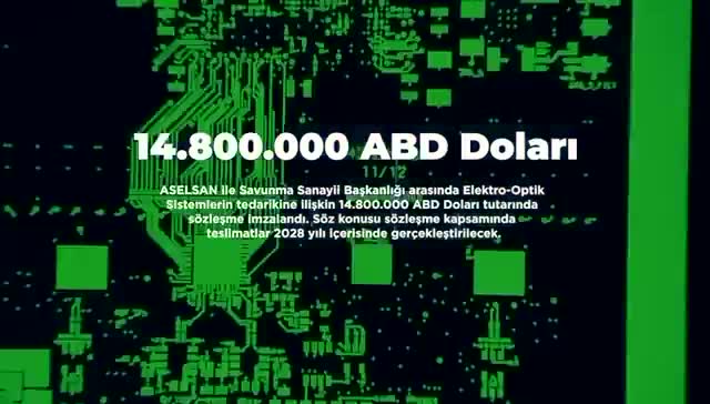 ASELSAN ve SSB'den 14.8 milyon dolarlık sözleşme imzalandı