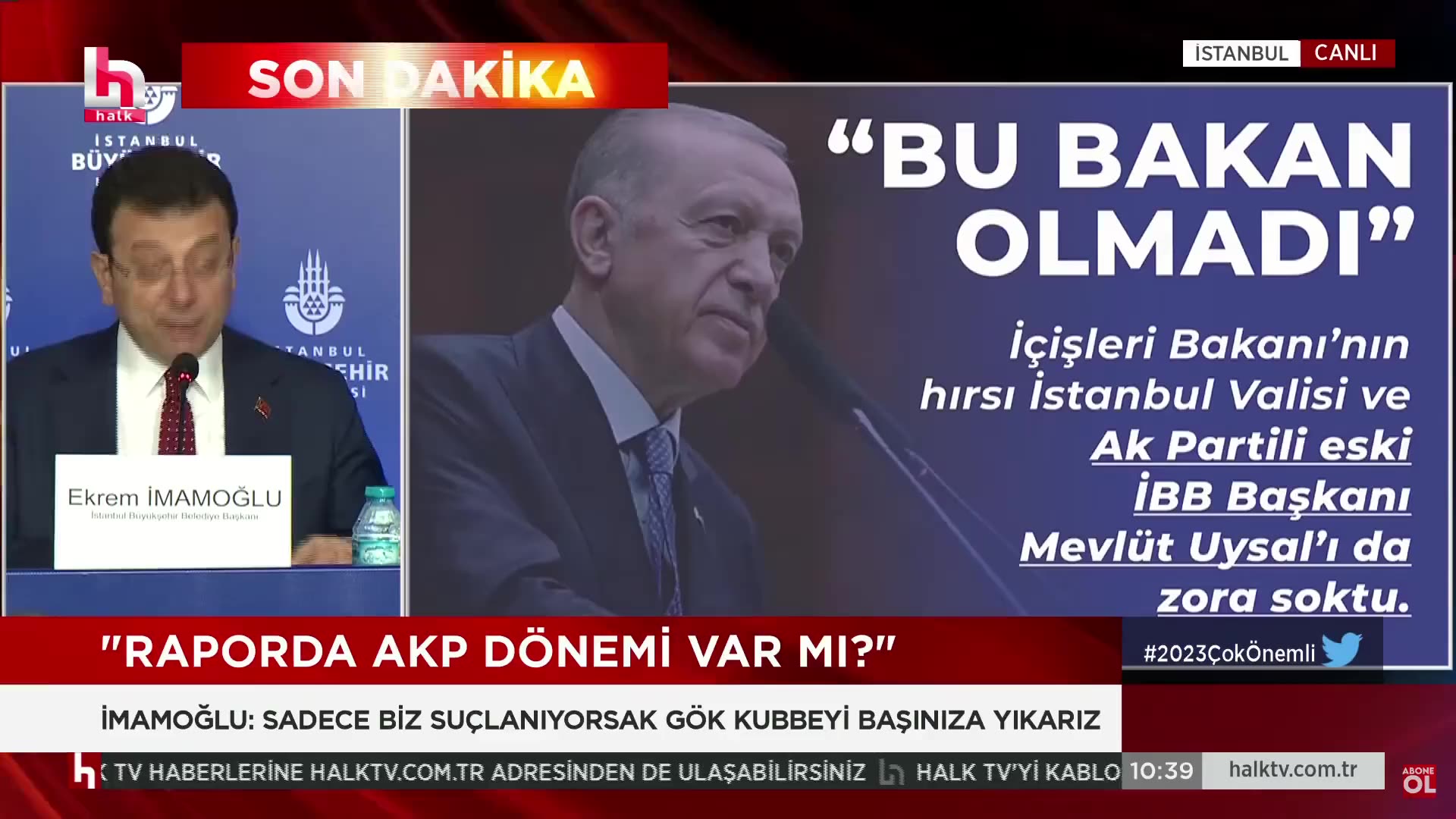 Ekrem İmamoğlu: Soylu milli güvenlik sorunudur, Erdoğan sorumlu