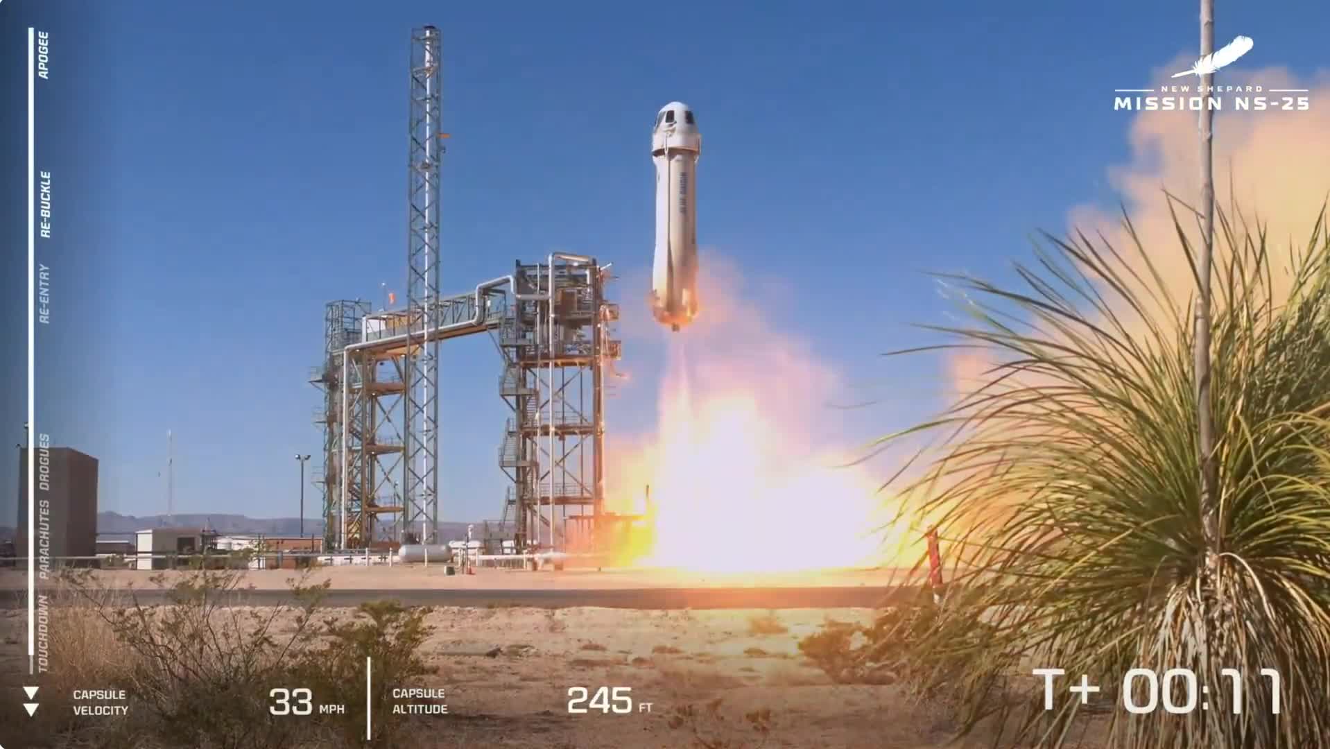 Blue Origin, Jeff Bezos liderliğinde 2 yıl sonra ilk insanlı görevini yaptı