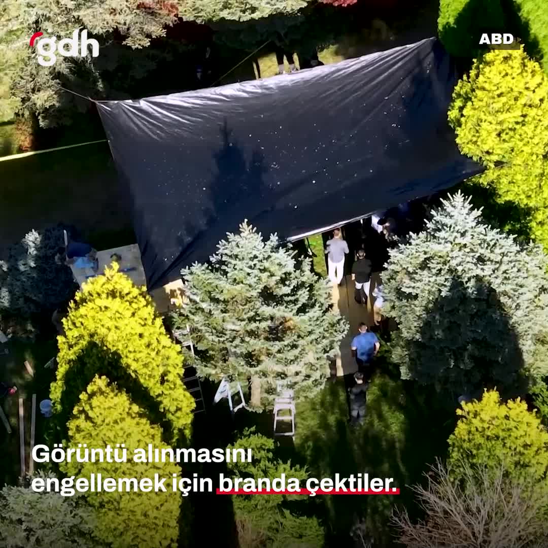 FETÖ elebaşı Gülen'in gömülmesi için branda çekildi