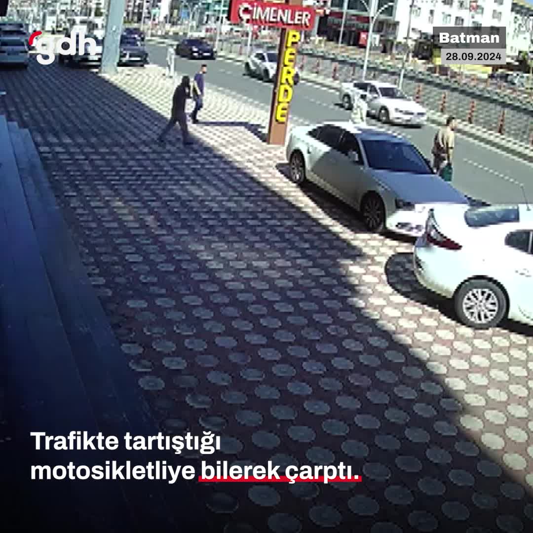 Batman'da otomobil sürücüsü motosikletliye çarpıp kaçtı