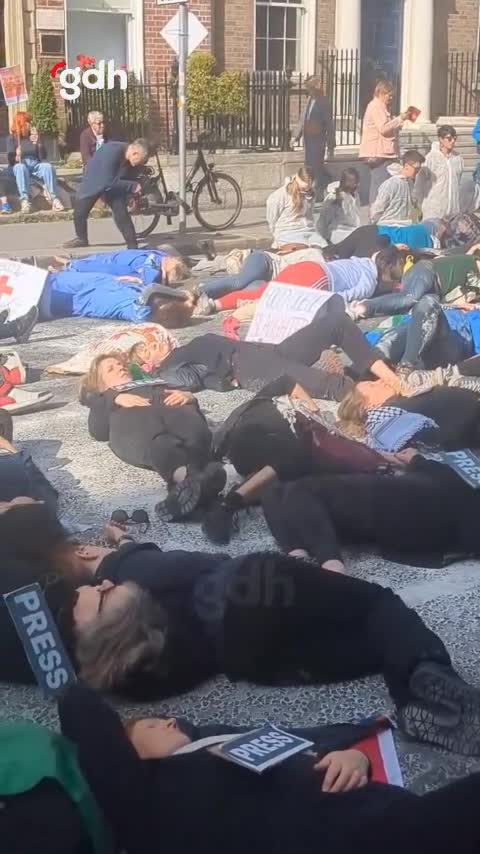 Dublin'de "Özgür Filistin" için aktivistlerden protesto eylemi