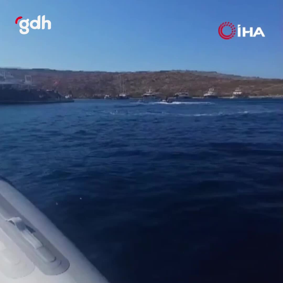 Bodrum'da 90 m'lik "Ice" yat, "A.mey" motoryataya çarptı