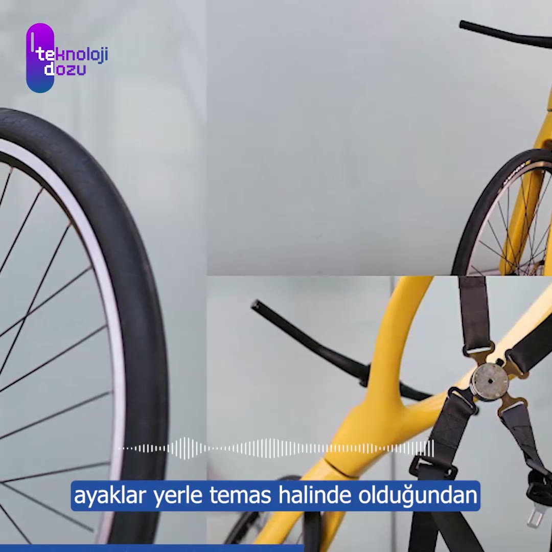 Asılı durarak kullanılan pedalsız bisiklet: FLIZ