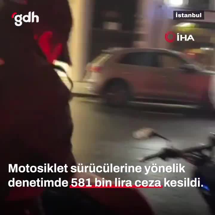 İstanbul'da motosiklet denetimi: 141 sürücüye 581 bin ceza!