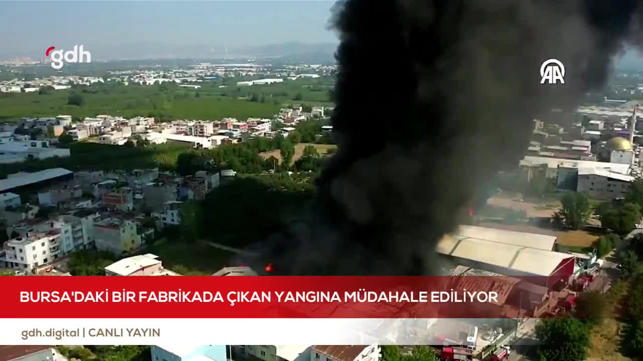 Yıldırım'daki fabrika ve geri dönüşüm tesisinde yangın çıktı