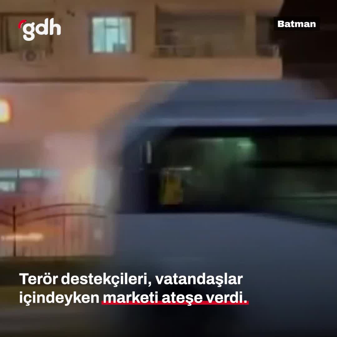 Batman'da PKK destekçileri markete havai fişek attı