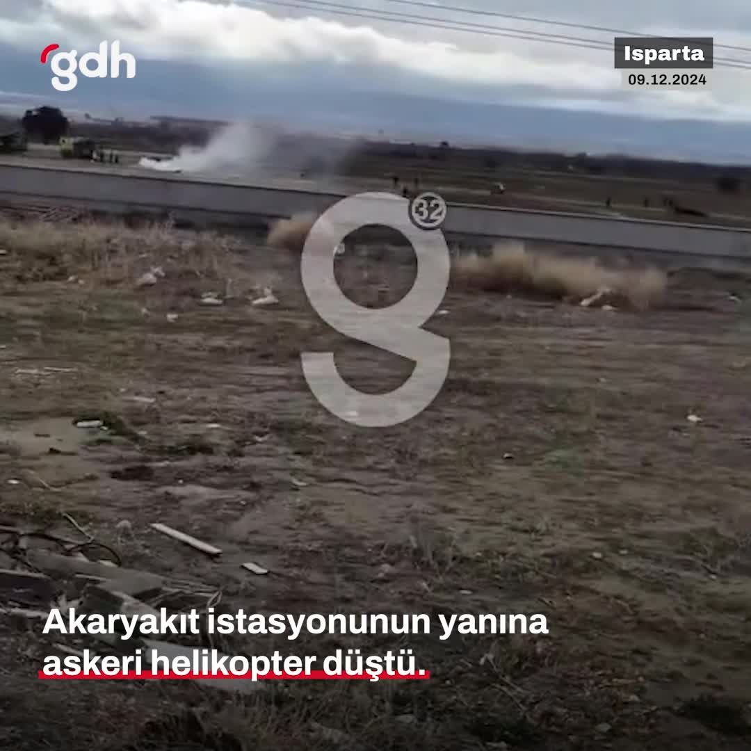 Isparta'daki helikopter kazasının ilk görüntüleri