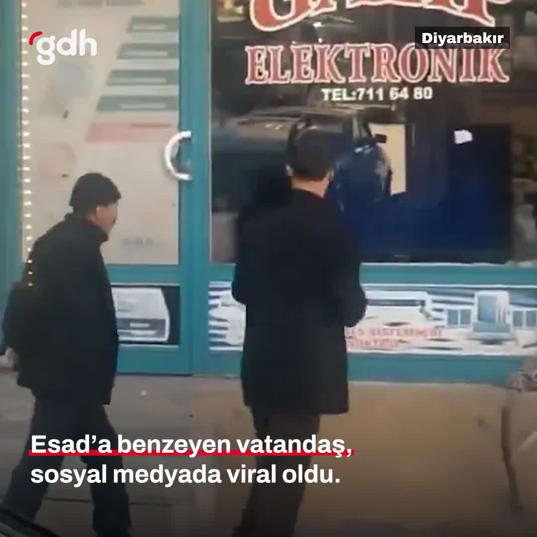 Diyarbakır'da vatandaş, Beşşar Esad'a benzerliğiyle viral oldu