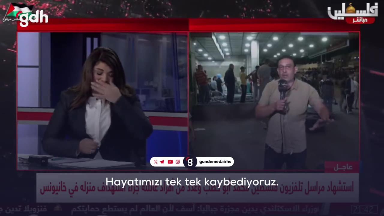 Filistinli muhabir, saldırıda arkadaşını kaybedip isyan etti