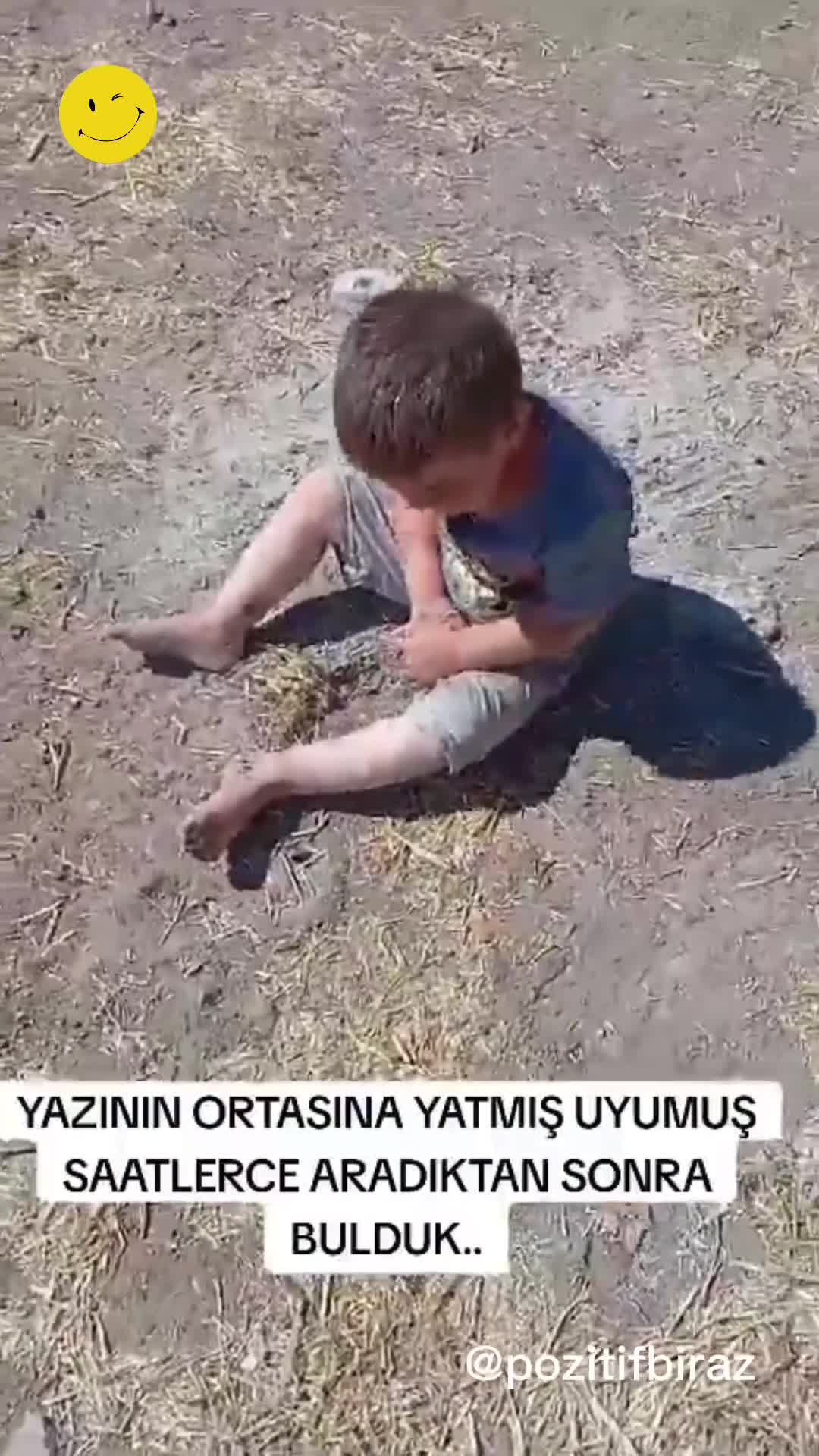 Kaybolan çocuk, tarlada uyurken bulundu