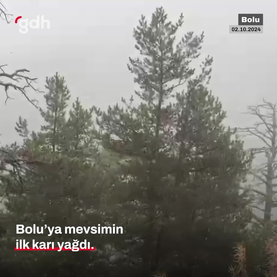 Bolu'da Kartalkaya'ya mevsimin ilk karı yağdı