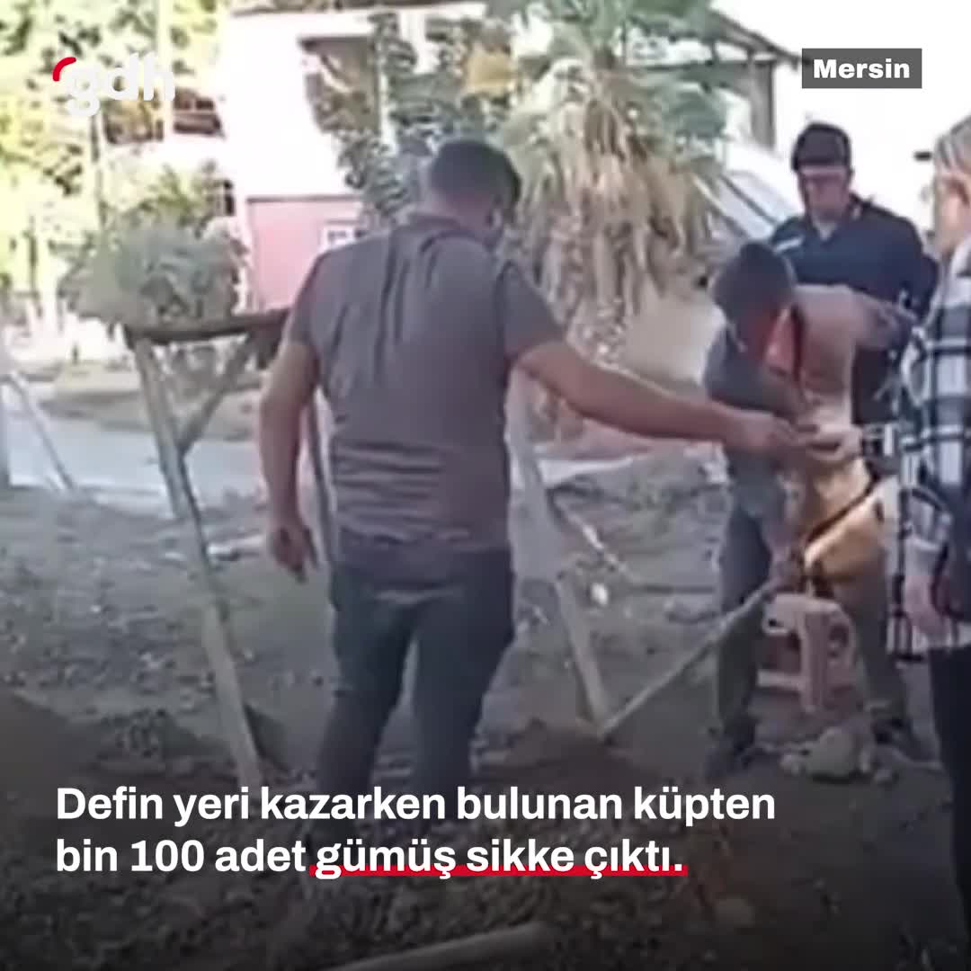 Tarsus'ta mezarlıkta seramik küp ve gümüş sikke bulundu