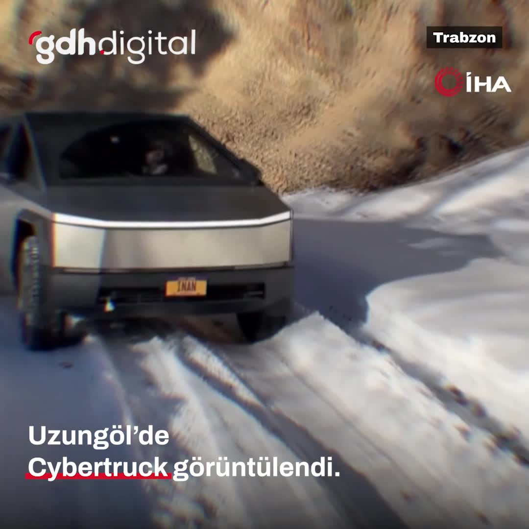 Trabzon Uzungöl’de Tesla Cybertruck görüntülendi
