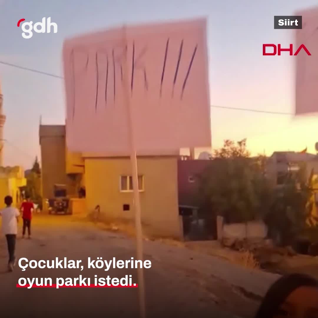 Tillo'da çocuklar, "Köyümüze park istiyoruz" eylemi yaptı
