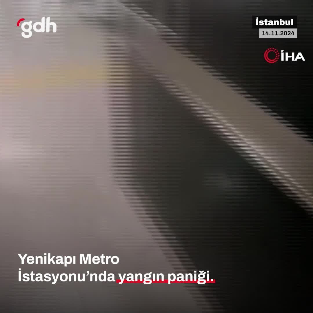 Yenikapı Metro'da yürüyen merdiven yangını panik yarattı