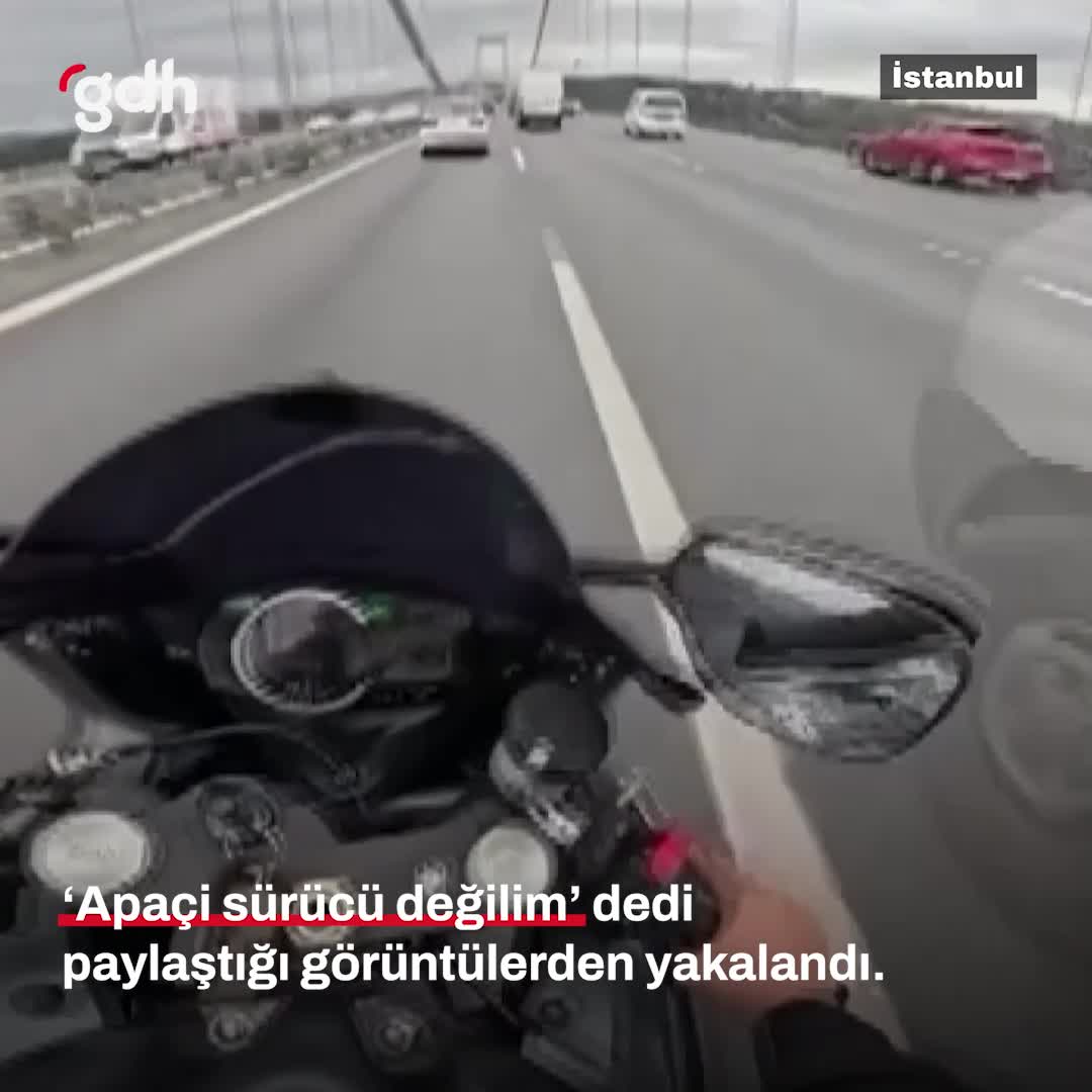 Hız yapan motosikletçiye 9.325 TL ceza, sosyal medya paylaşımı!