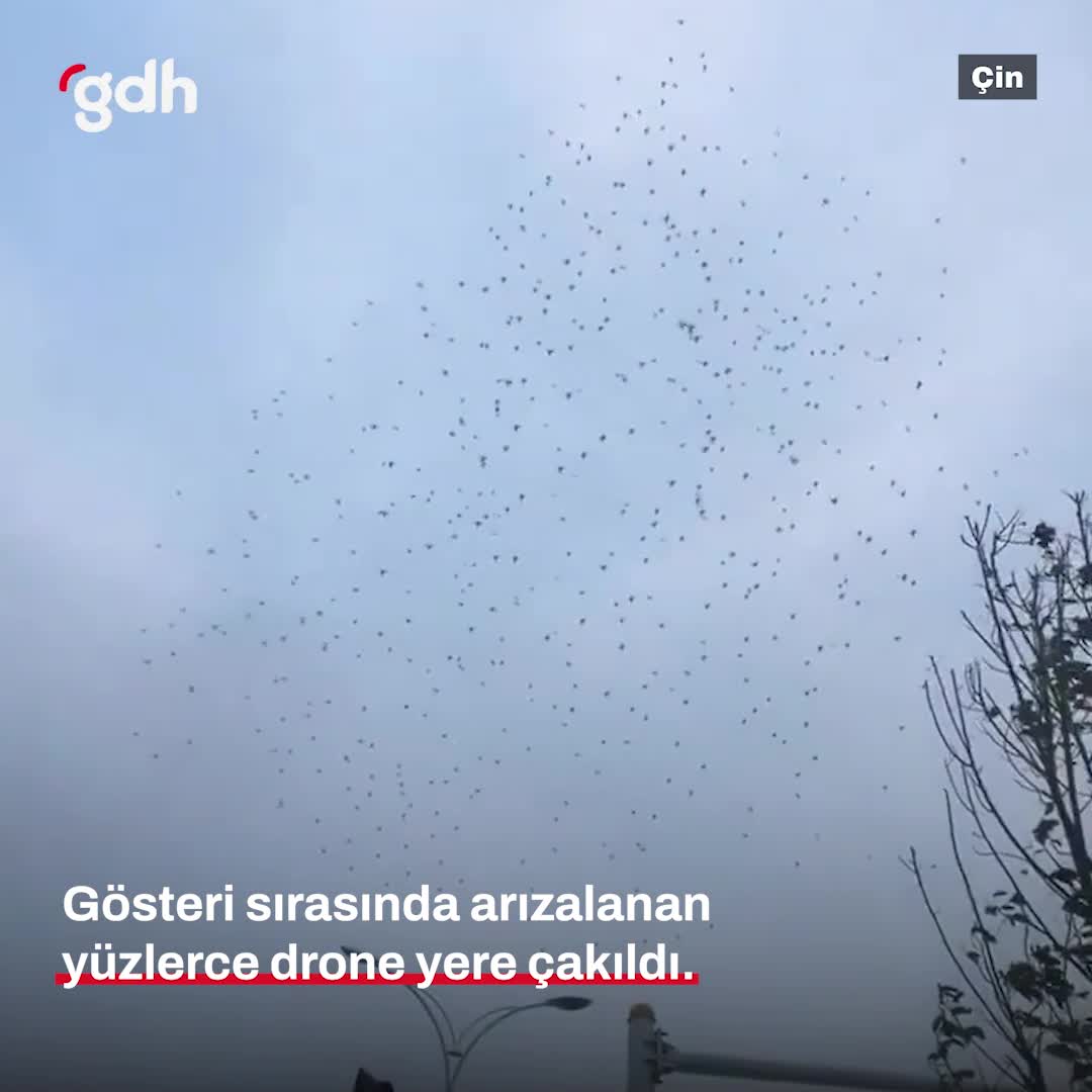 Çin'deki gösteride yüzlerce drone yere çakıldı