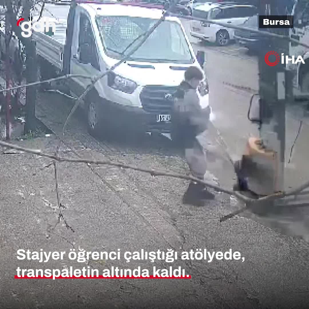 Bursa'da stajyer öğrenci transpalet altında yaralandı, ailesi şikayetçi